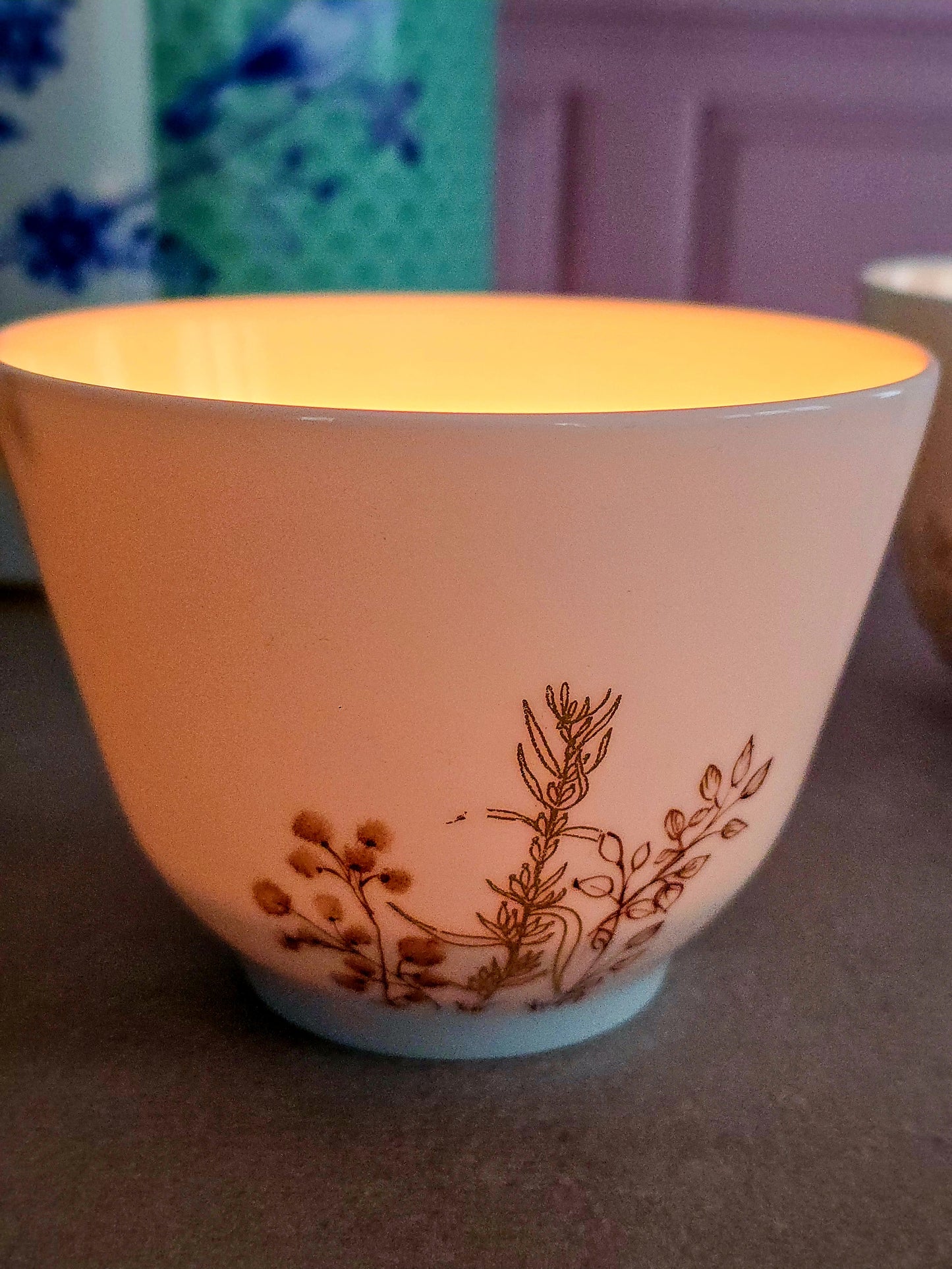 PRECOMMANDE - Tasse Japonaise "Bucolique" en porcelaine fine et translucide